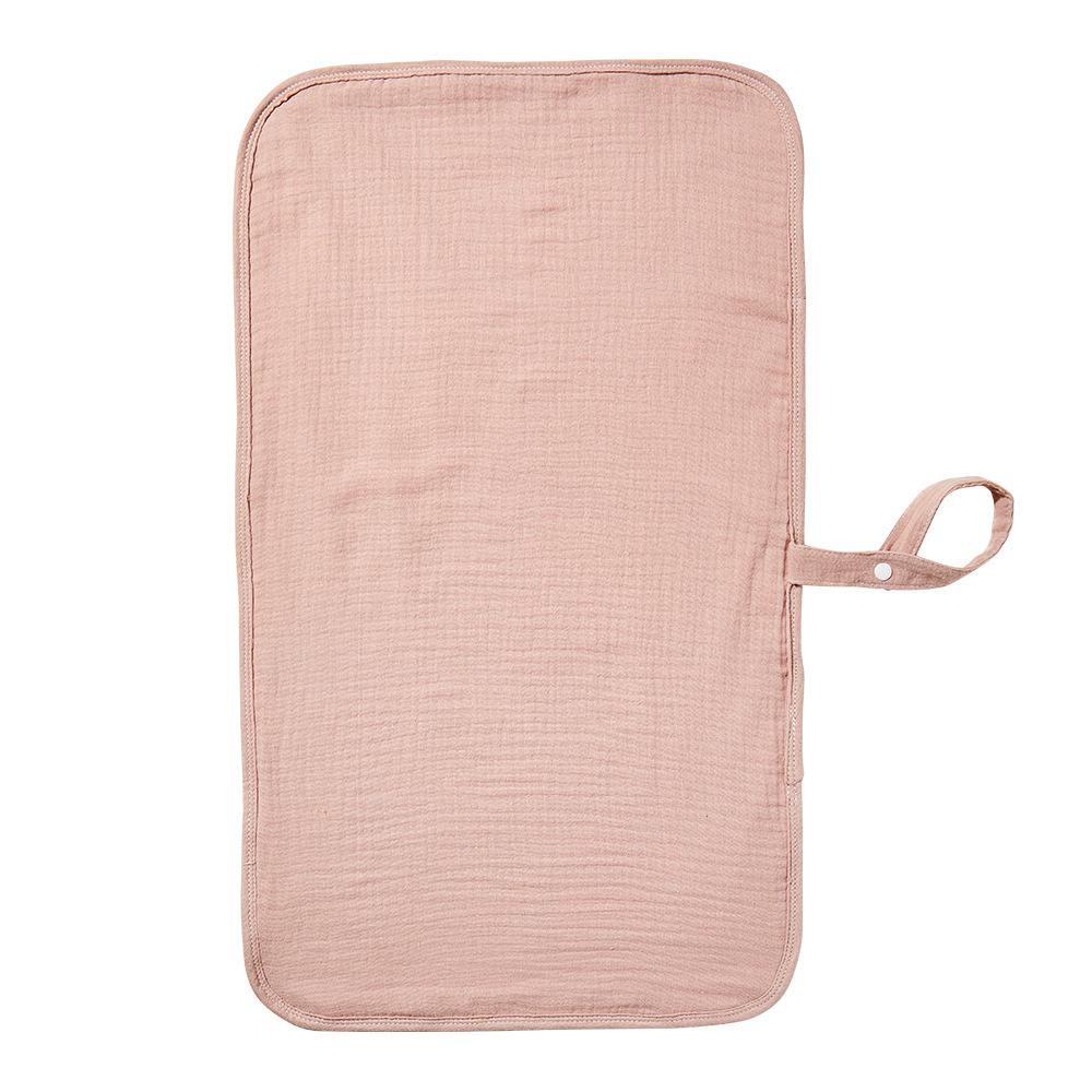 Soft Cotton Gauze Waterproof Changing Pad for Newborns | Breathable & Washable Portable Diaper Mat