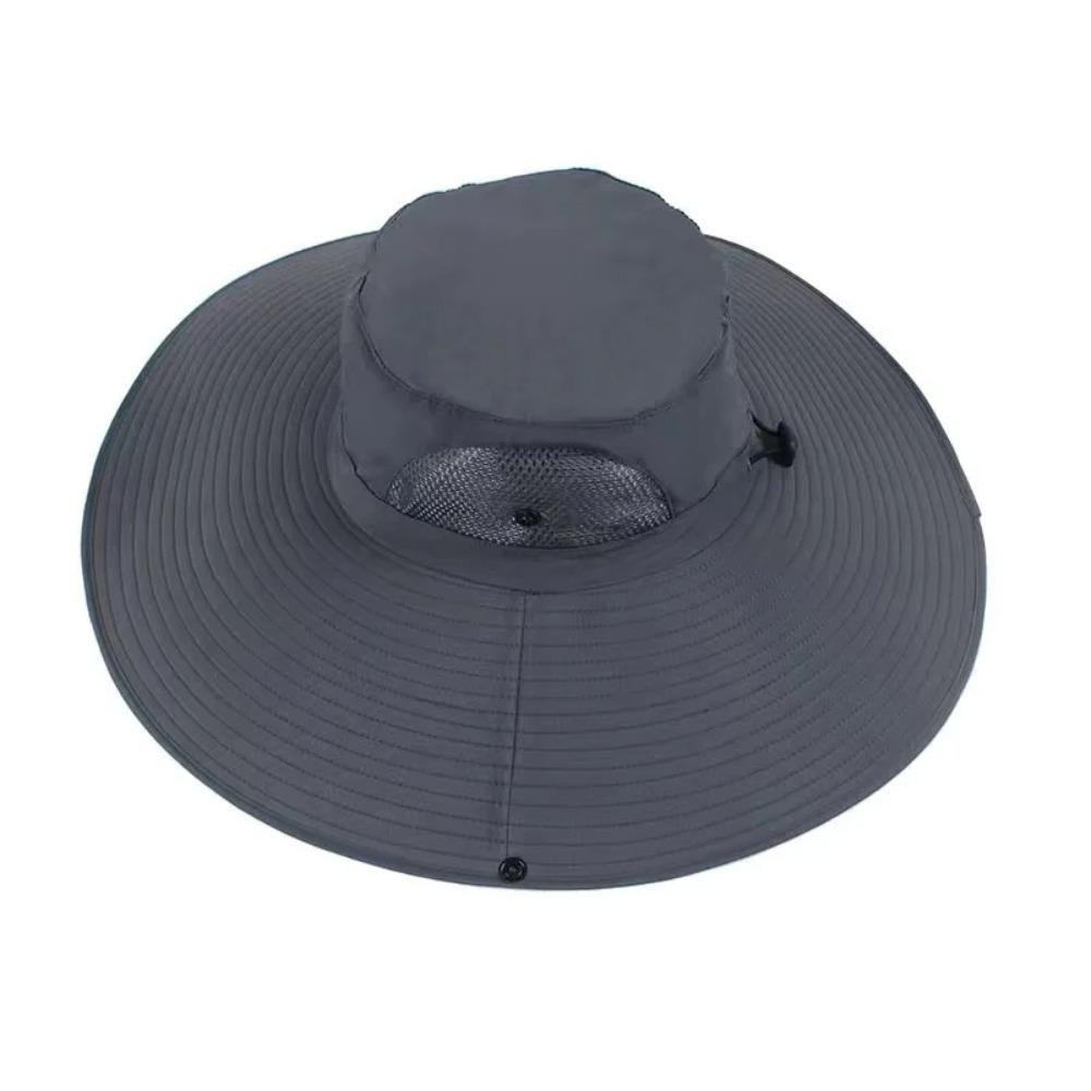 Foldable Fisherman Hat Detachable Hat Top Sun Protection Hat Lightweight Large Brim Sun Hat  Travel