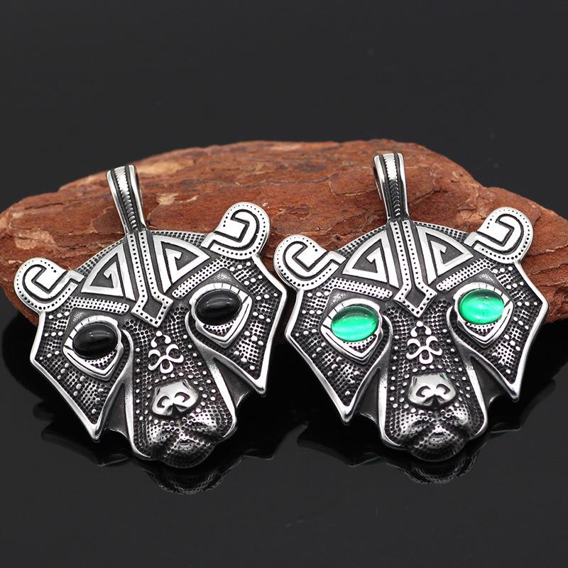 Nordic God Stainless Steel Odin Thor's Hammer Pendant Viking Necklace for Men