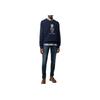 Polo Ralph Lauren FW24 College Style Bear Pattern Crewneck Fleece Long Sleeve Sweatshirt Men sweatshirt Navy-Blue MNPOKNI16821719-410