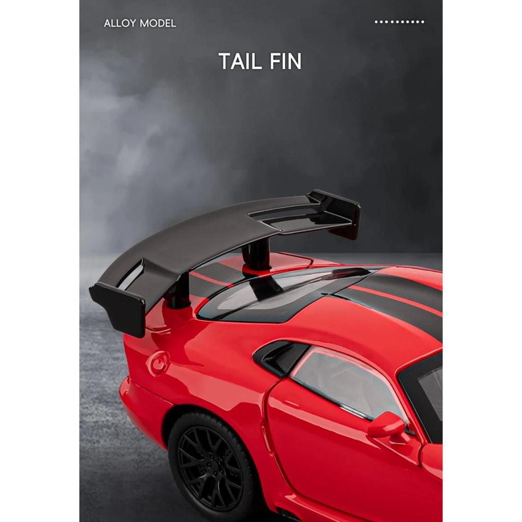 1/32 Scale Alloy Dodge Viper Sports Car Model American Muscle Car Simulation Toy Vehicle Boy's Toy Car Collection Miniature