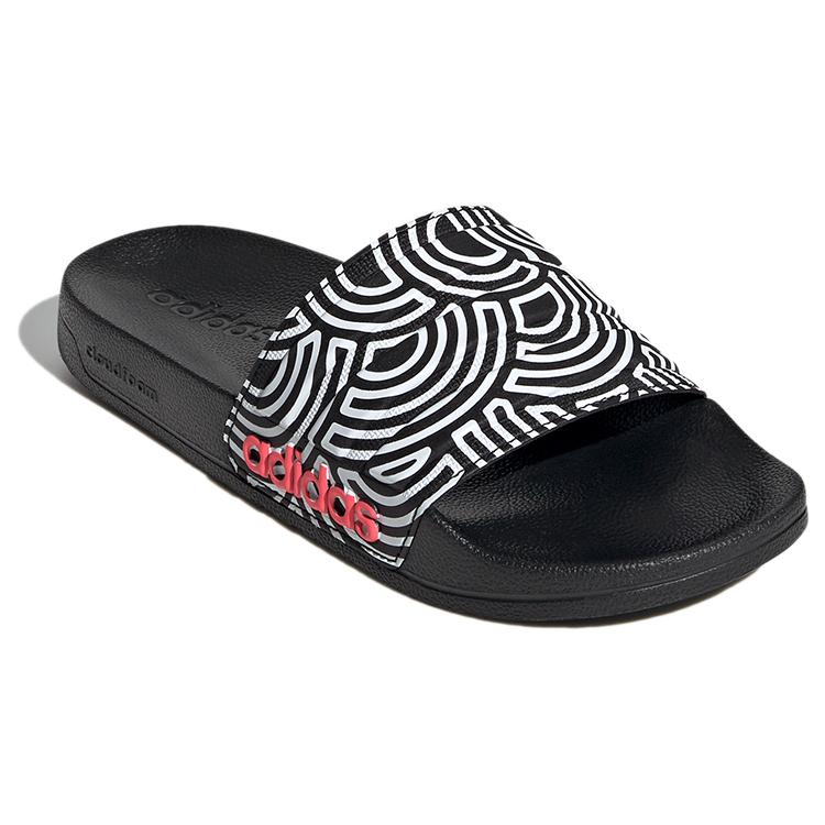 New Adidas Adilette Shower Slipper 'Black White' Women's FX1200
