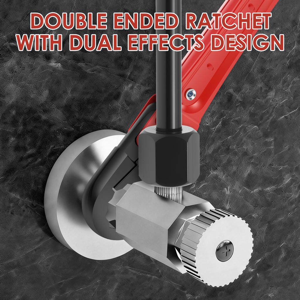 Winkelstopp-Schraubenschlüssel-Set für Sanitärinstallationen Werkzeuge zum Entfernen von Winkelstopps aus Kohlenstoffstahl Tragbares Sanitärschraubenschlüssel-Werkzeug für Installateure Klemmring