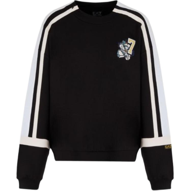 Emporio Armani Printed Pattern Crew Neck Long Sleeve Sweatshirt Women sweatshirt Black 3DTM12-TJTUZ-1200 M 12100₽