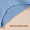 Cotton Thongs for Women Low Rise Sexy Ribbed No Show Ladies Panties Soft Breathable