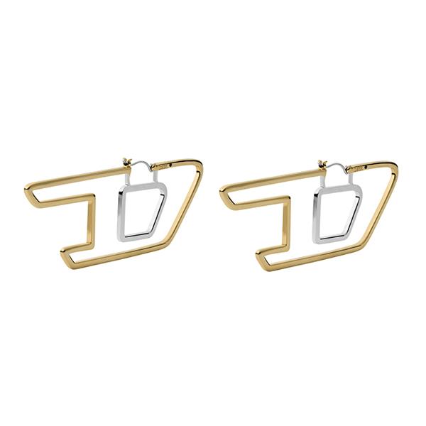 Diesel Accessory Dx1364931 D Logo Hoop Earrings