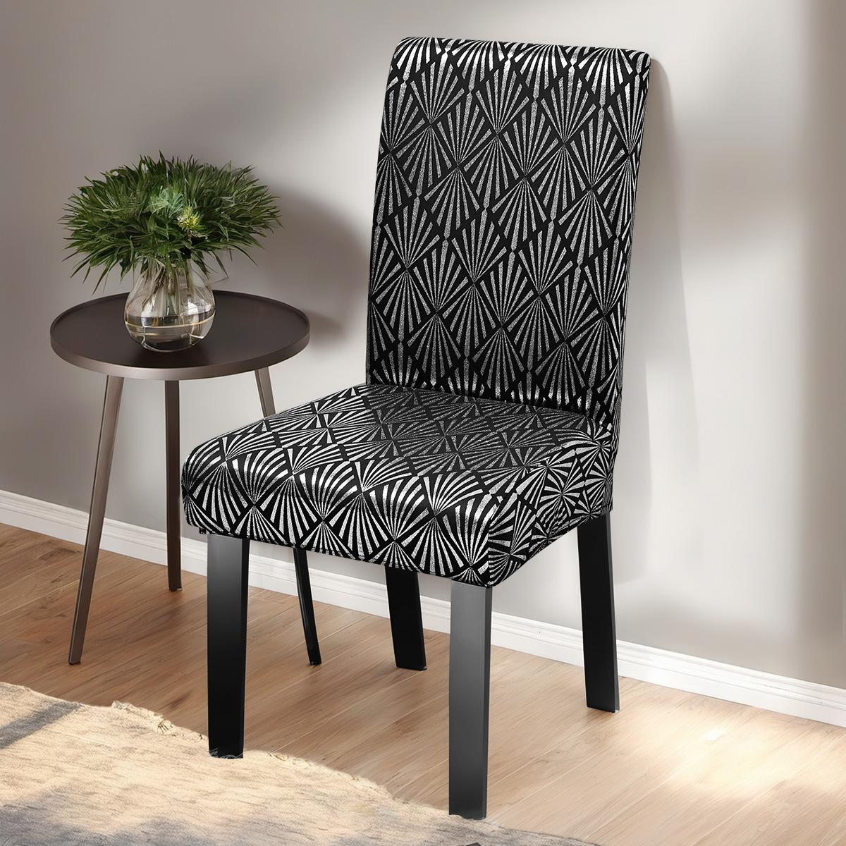Spot chair cover, elastic bronzing hot silver fan chair cover universal all-inclusive, chair cover average size (M size)