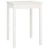 VidaXL Table à manger Blanc 55x55x75 cm Bois massif de pin 814255