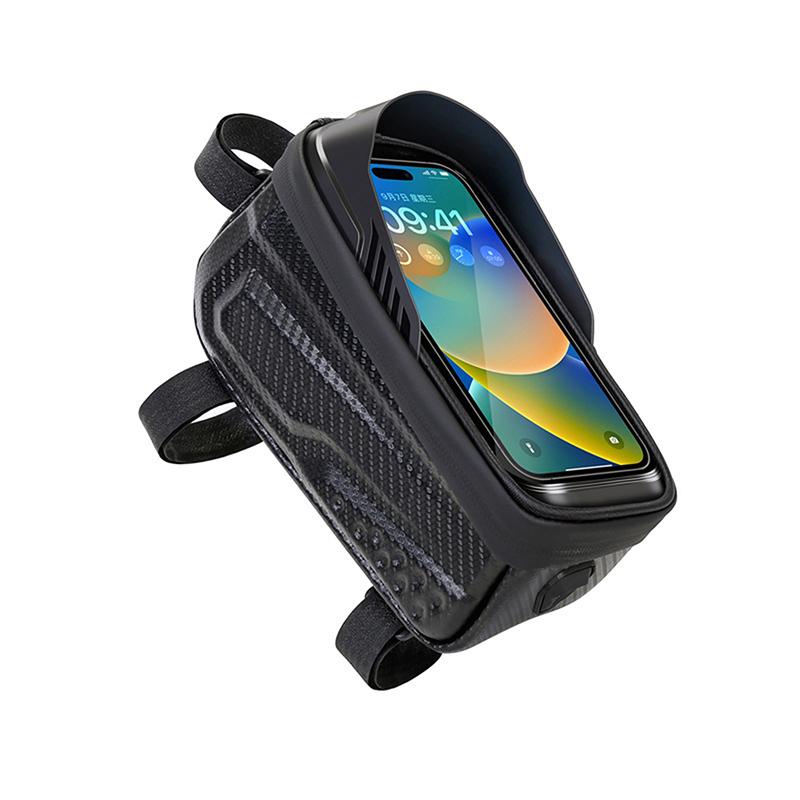 Bicycle Phone Bag Waterproof Bike Bag Waterproof Eva Hard Shell Bike Phone Bag For Cycling Touchscreen Front Frame For Road