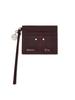 Steel Logo Rivet Card Wallet In Wine