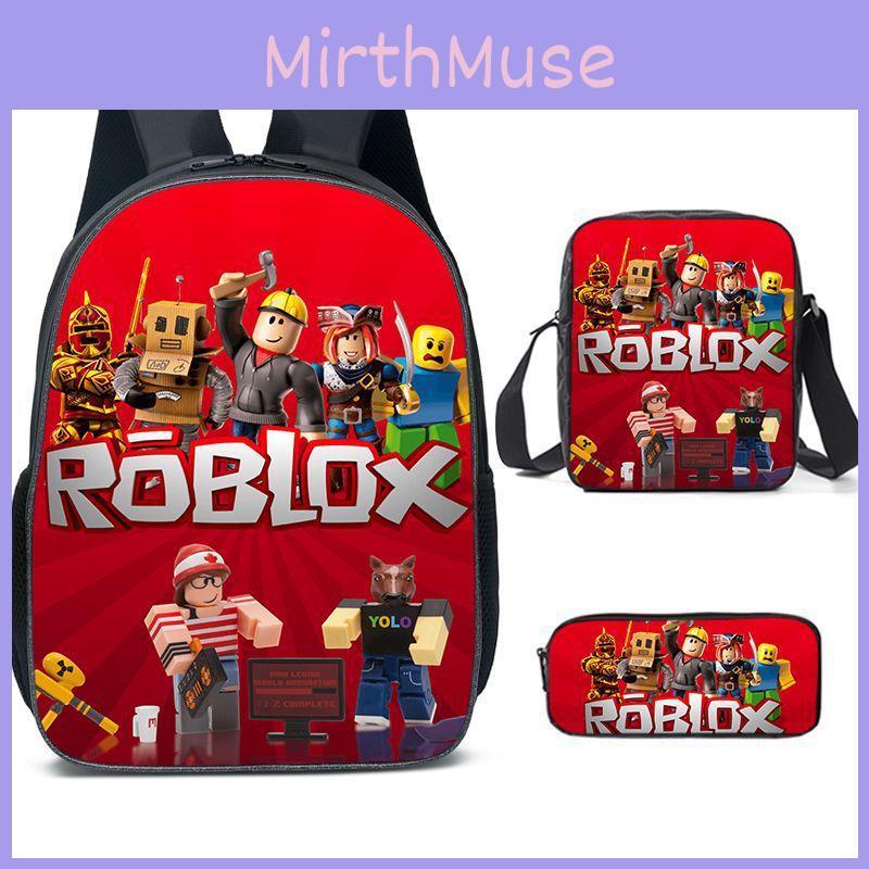Prostorný 20-35l Nylonový Roblox Batoh Prodyšná Kreslená Taška Pro Studenty Cestování