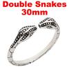 Stainless Steel Snake-Shaped Penis Cock Ring Delayed Ejaculation Erection Ring Semen Locking Rings Glans Massage Sex Toy for Men