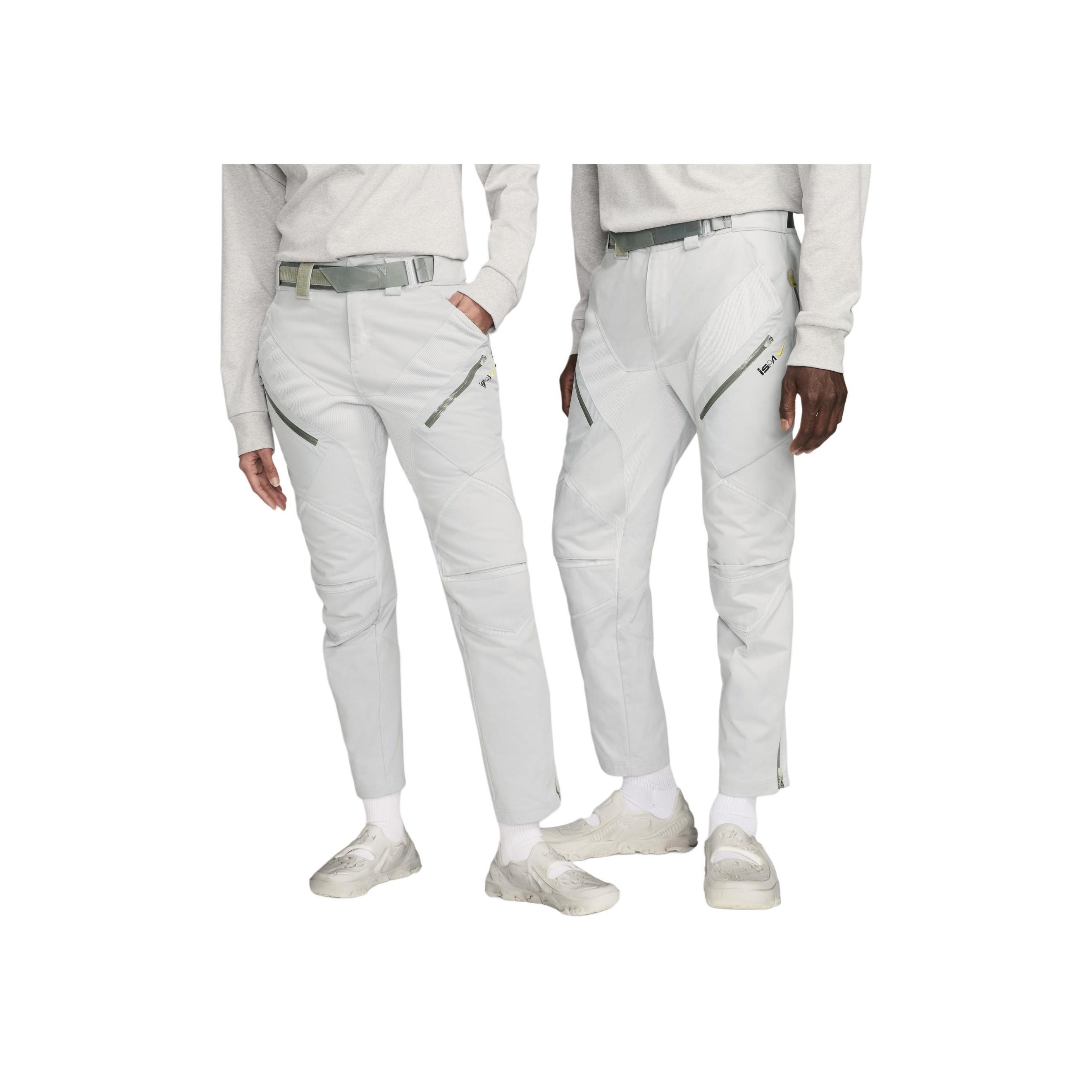 

Nike ISPA Solid Durable Multi-Zipper Straight Leg Casual Pants Unisex pants Photon-Grey FJ7372-025 L