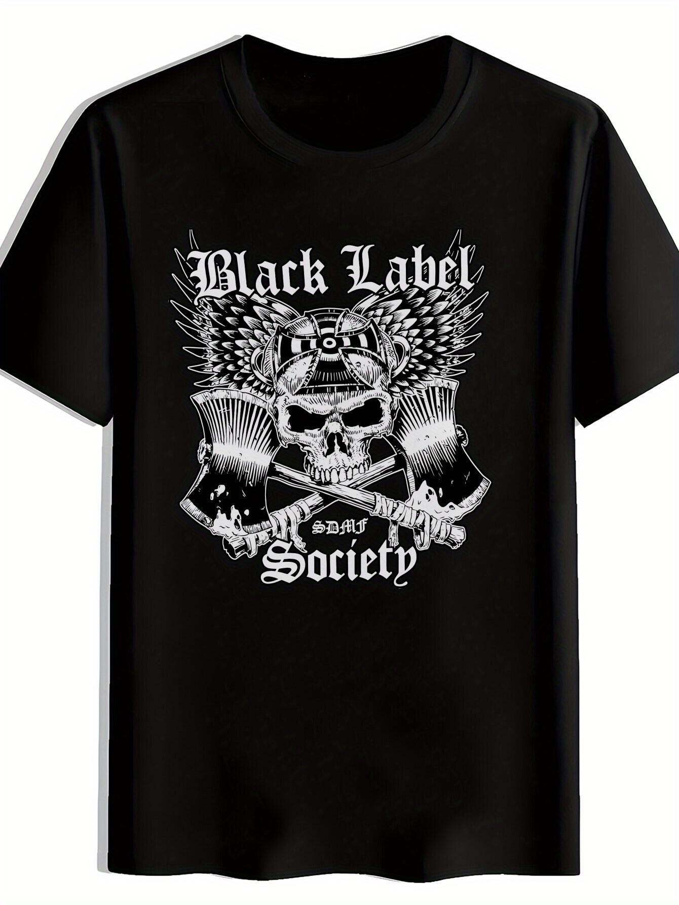Black Black Label Society Graphic T-shirt - Skull & Crossbones Design XXXXL