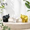 Decorative Desktop Accessories Mini Resin Elephant Figurine, Good Luck Statue Tabletop Decor, Compact Animal Figures for Study Small Ornament