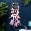 Boho Macaron Energy Catcher - Dreamcatcher Wind Chime for Bedroom, Gentle Bell Sound Decor