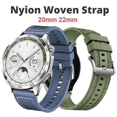 20mm 22mm nylonový tkaný řemínek pro Huawei Watch GT4 GT3Pro Series Sportovní náramek s řemínkem 46mm Watch 4 3 Smart pro Samsung Galaxy Watch 6 5 Řemínek