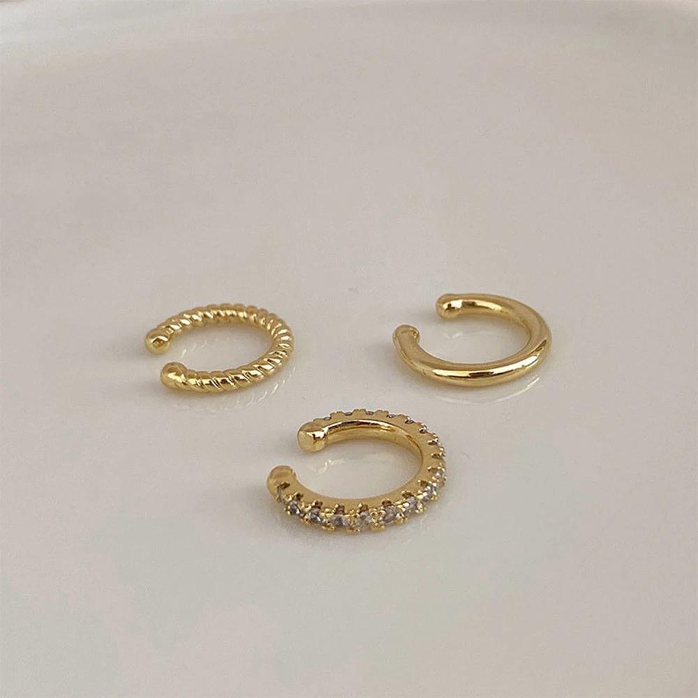 New Fashion Delicate Zircon Cute Clip Earrings Buckle Cuff No Piercings Fake Cartilage  for Women Jewelry Gifts