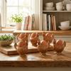 Smooth Surface Chicken Egg Holder Cartoon Boiled Egg Stand Unique Egg Tray Cup Ornament  Home Use