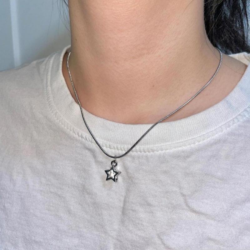 Fashion Simple Necklace Hip Hop Temperament Trend Neck Chain Casual Personality Punk Style Star Shaped Choker Necklaces
