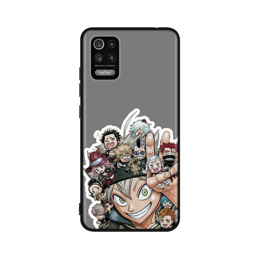 DT51 Black Clover Anime Case for Samsung A04 A14 A23 A34 A54 M23 M33 M52 M53 Realme 10 9 C30S C35 C55 VIVO Y02S Y21 Y33S Y51 X80 Pro Clear Cover