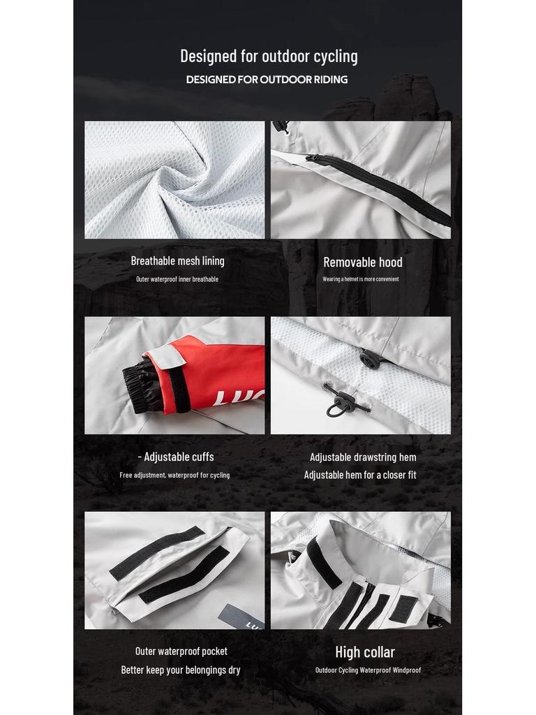 Blue Lion Men's Split Motorcycle Rain Suit – Anti-Storm Riding Gear for Takeaway Riders