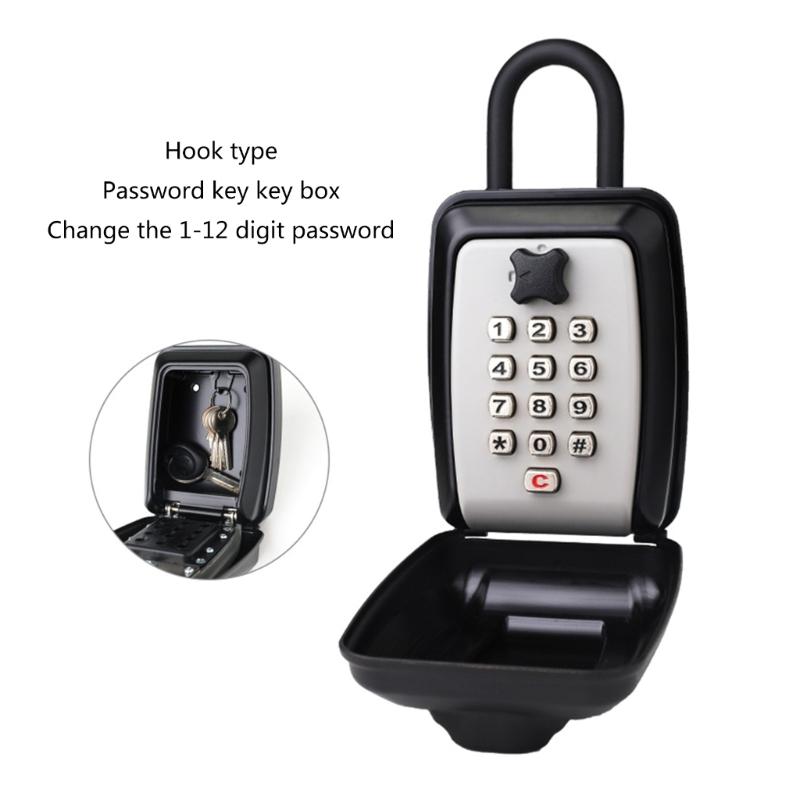 Weatherproof Outdoor Key Lock Box Wall Mounted Key Safe Codes Locking Storage Box Waterproof Lock Box for Key Room Card