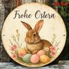 Vintage Easter Metal Sign Wall Decor Bunny Egg Home Decoration