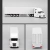 Perka Diecast 1:Camion container Freightliner in scala 1:64 Veicolo per consegne espresse Modello di simulazione in lega Collezione Souvenir Regali