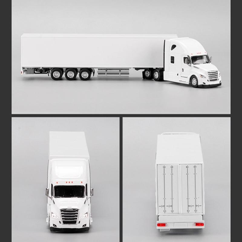 Perka Diecast 1:Camion container Freightliner in scala 1:64 Veicolo per consegne espresse Modello di simulazione in lega Collezione Souvenir Regali