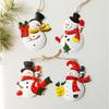 3/4/8pcs Iron Christmas Tree Decoration Pendant Delicate Cute Santa Claus Snowman Ornaments Hanging Creative