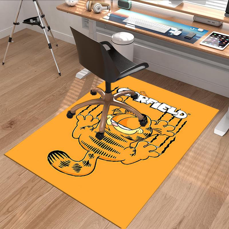 Garfield'S Playful Pose Carpet For Playroom Bedroom Living Room Sofa Home Decorkids Game Area Rug Nonslip Floor Mat