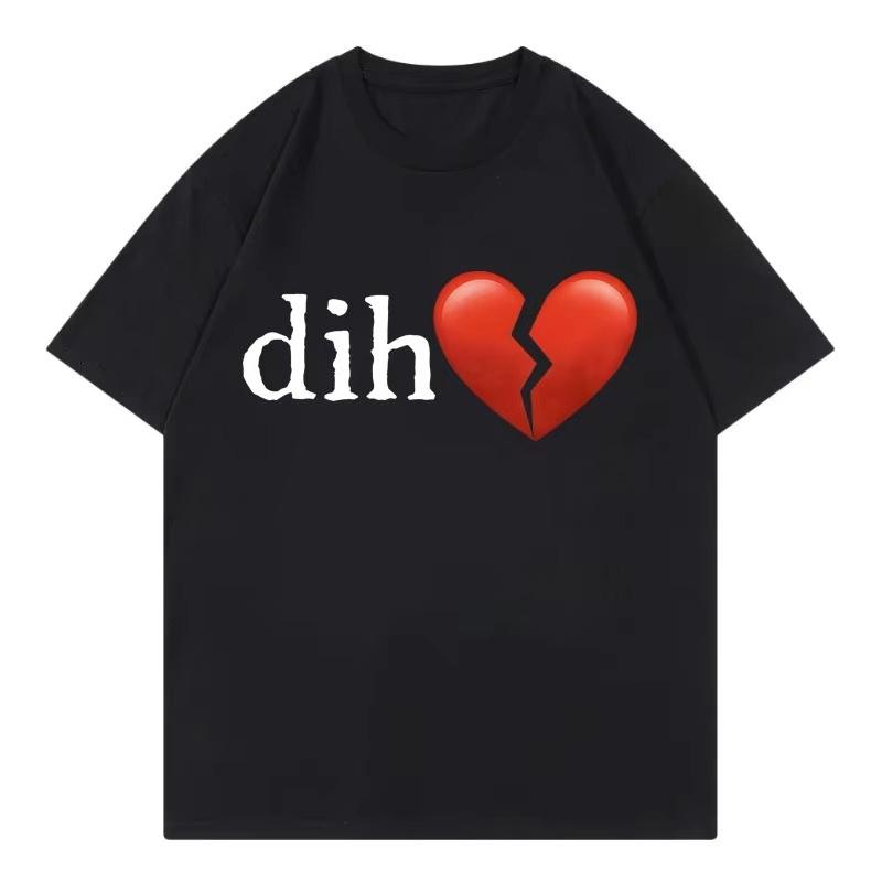 Divertente T-shirt Meme Dih Uomo Donna Abbigliamento Moda High Street T-shirt a Maniche Corte Estiva Casual Cotone Traspirante Top
