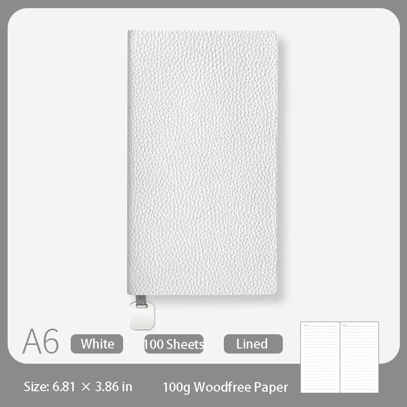 

Diary Notebook Sophisticated Soft Cover Notebook Business Journal Lychee Pattern Faux Leather Journal For Travel Note-Taking