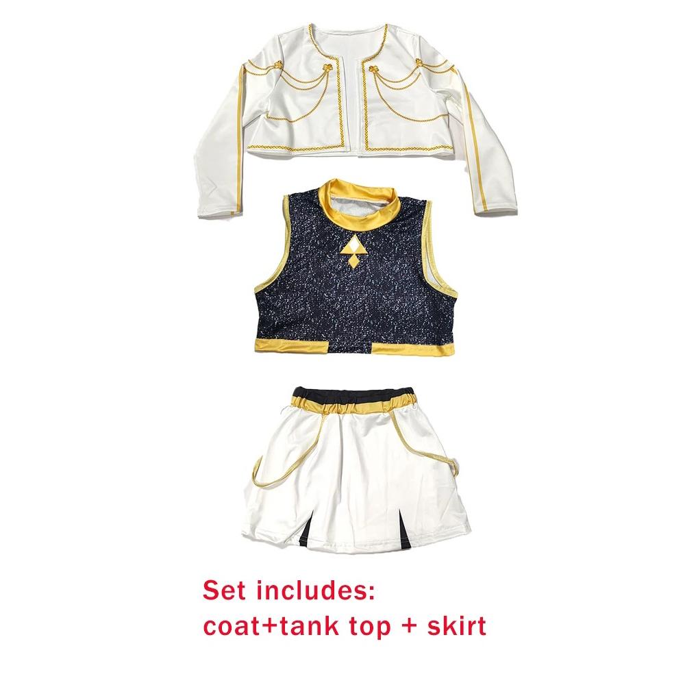 Kpo Krijger Kostuum Anime Film Zoe Cosplay Kostuums Meisje K-Po Idool Groep Halloween Carnaval Podium Optreden Kleding Outfits 120