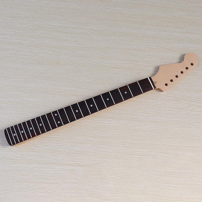 Linkshändiger ST E-Gitarrenhals mit Palisandergriffbrett, 22 Bünden, Ahorn Mattlackiert - DIY-Zubehör