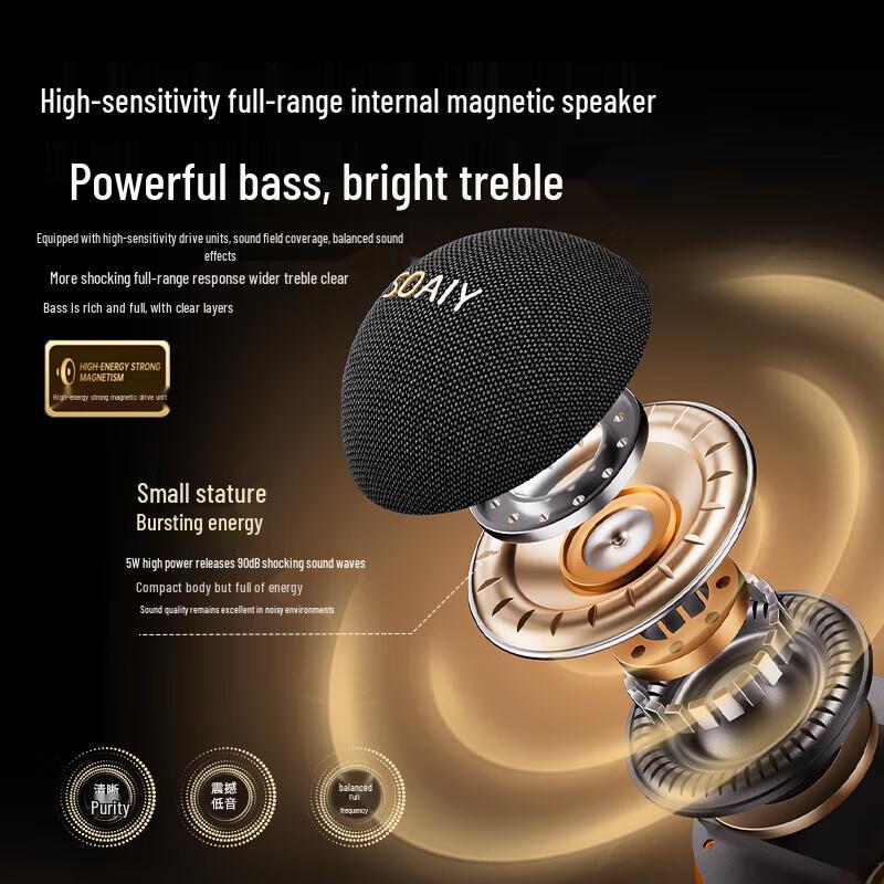 SOAIY SD-92 Magnetic Waterproof Portable Mini Wireless Speaker