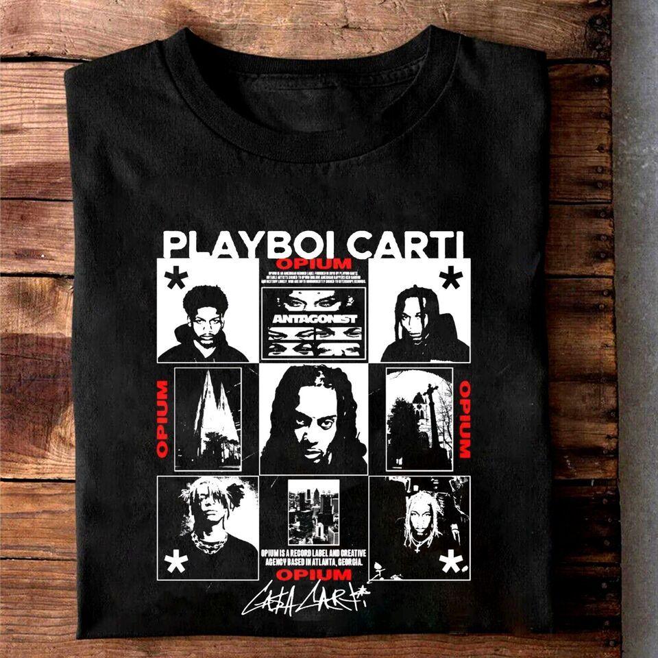 Редкая футболка с тура Playboi Carti Подарок Семья Унисекс Все футболки Унисекс Футболка XXL