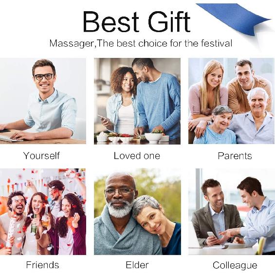 Mo Cuishle Shiatsu Back Shoulder and Neck Massager with Heat, Electric Deep Tissue 4D Kneading Massage, Best Gifts for Women Men Mom Dad, Fathers