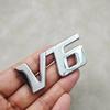 3D Metal Letter V6 Logo Car Rear Trunk Badge Emblem Sticker for Toyota Camry Corolla Rav4 Prado CHR Auto Decal Accessories