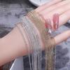 2-6mm Irisierende Weiße Strasskette für DIY Schmuck & Handyhülle Dekoration