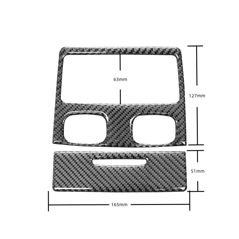 

For BMW 3 Series E90 2005-2012 Accessories Carbon Fiber Car Rear Air Conditioner Vent Air Outlet Decoration Cover Trim Stickers