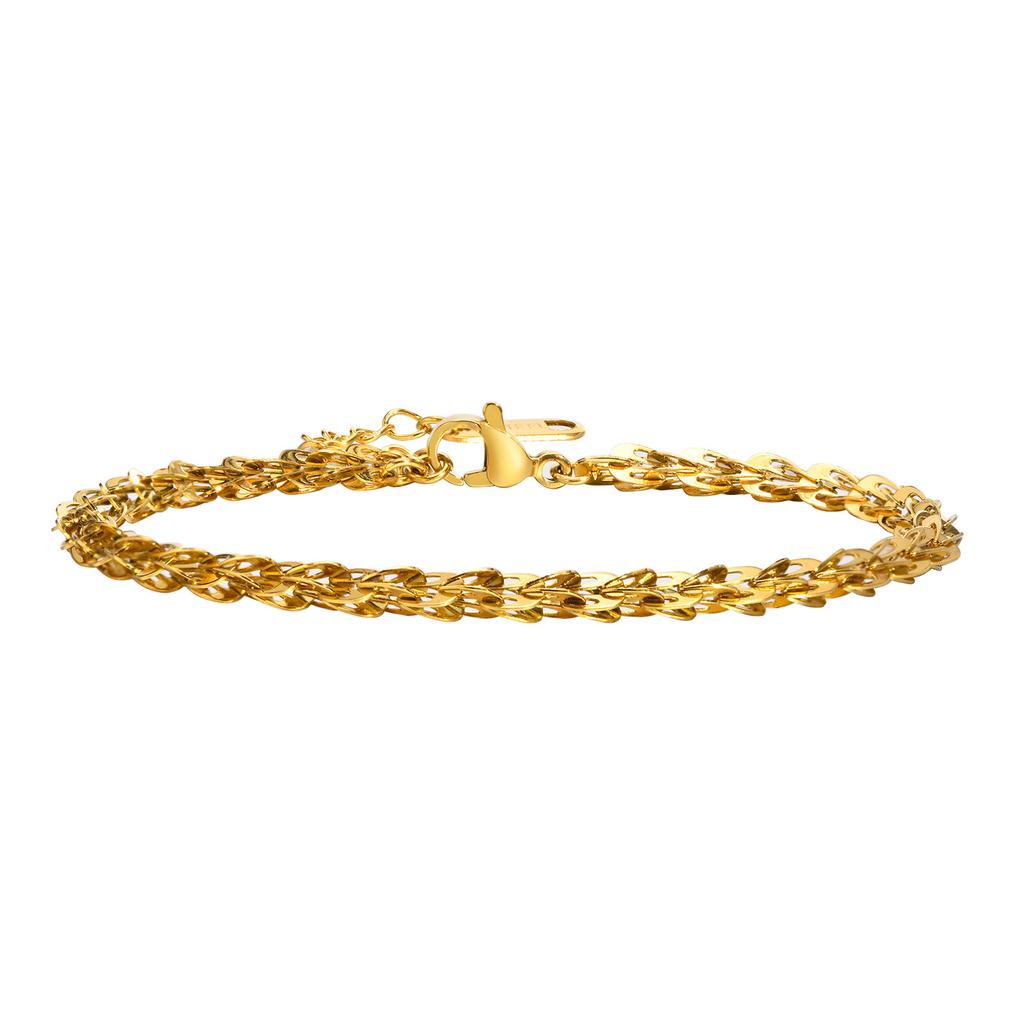 Stainless Steel Sparkling Chain Bracelet Women, Adjustable Fashion Jewelry Wedding Party