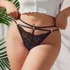 G-String Panties Women Lace Thong Large Size Sexy Underwear Double Waistband Women Thong Solid Ladies Underpants Breathable Ultra-thin Sexy Underwear