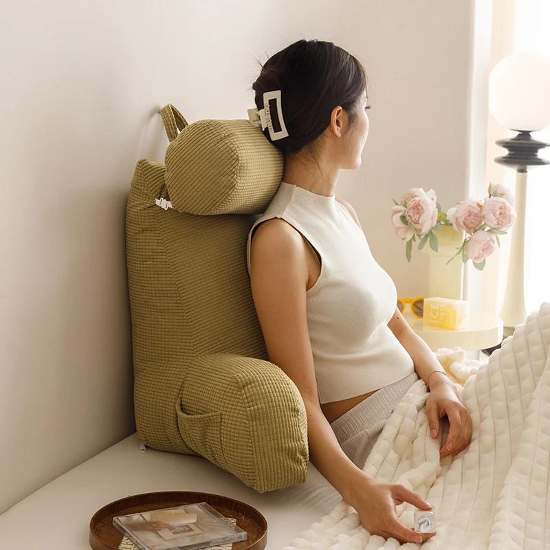 

Подушка из кукурузного бархата класса люкс, прикроватная подушка для спинки, съемная подушка для талии дивана, мягкая сумка, плавающая подушка для спинки кровати у окна 75x40x55cm