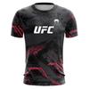 Tricou cu mânecă scurtă pentru bărbați, UFC Fashion, pentru sală, alergare, cu gât rotund, antrenament, exerciții, sport, topuri ușoare, respirabile