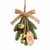 Christmas Tree Ornament with Small Bell and - Rope Hanging Decoration for Holiday Tree