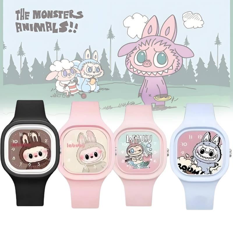 Trendy Dětské hodinky s kresleným motivem Bubble Mart Vysoce kvalitní měkký silikonový řemínek