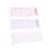 3 Pack Transparent Arabic Keyboard Stickers Red White Letter Labels for PC Laptop Desktop Expatriates Daily Office Use