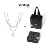 Double Layer Star Pendant Necklace - Women's Niche Luxury, Sweet & Cool Style, High-End Jewelry Accessory.